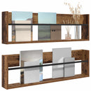 vidaXL Magazin állvány 2 pcs Öreg fa 100 x 12 x 30 cm Faanyag