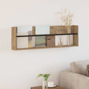 vidaXL Magazin állvány Artisan tölgy 100 x 12 x 30 cm Szerelt Fa