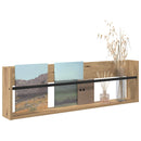 vidaXL Magazin állvány Artisan tölgy 100 x 12 x 30 cm Szerelt Fa