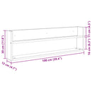 vidaXL Magazin állvány Artisan tölgy 100 x 12 x 30 cm Szerelt Fa