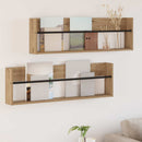 vidaXL Magazin állvány 2 db Artisan tölgy 100 x 12 x 30 cm Szerelt Fa