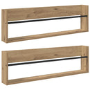 vidaXL Magazin állvány 2 db Artisan tölgy 100 x 12 x 30 cm Szerelt Fa