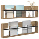vidaXL Magazin állvány 2 db Artisan tölgy 100 x 12 x 30 cm Szerelt Fa
