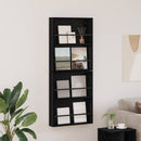 vidaXL Magazin állvány 2 pcs Fekete tölgy 60 x 12 x 70 cm Faanyag