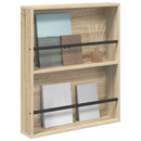 vidaXL Magazin állvány Sonoma tölgy 60 x 12 x 70 cm Szerelt Fa