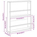 vidaXL Magazin állvány Sonoma tölgy 60 x 12 x 70 cm Szerelt Fa