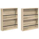 vidaXL Magazin állvány 2 pcs Sonoma tölgy 60 x 12 x 70 cm Faanyag