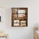 vidaXL Magazin állvány polcokkal Füstölt tölgy 60 x 12 x 70 cm Faanyag