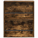 vidaXL Magazin állvány polcokkal Füstölt tölgy 60 x 12 x 70 cm Faanyag