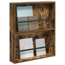 vidaXL Magazin állvány polcokkal Füstölt tölgy 60 x 12 x 70 cm Faanyag