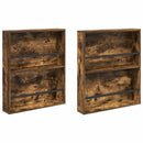 vidaXL Magazin állvány 2 pcs Füstölt tölgy 60 x 12 x 70 cm Faanyag