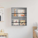 vidaXL Magazin állvány polcokkal Szürke Sonoma 60 x 12 x 70 cm Faanyag