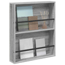 vidaXL Magazin állvány polcokkal Szürke Sonoma 60 x 12 x 70 cm Faanyag