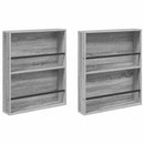 vidaXL Magazin állvány 2 pcs Szürke Sonoma 60 x 12 x 70 cm Faanyag
