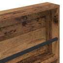 vidaXL Magazin állvány polcokkal Öreg fa 60 x 12 x 70 cm Faanyag
