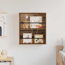 vidaXL Magazin állvány polcokkal Öreg fa 60 x 12 x 70 cm Faanyag