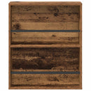 vidaXL Magazin állvány polcokkal 2 pcs Öreg fa 60 x 12 x 70 cm Faanyag