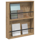 vidaXL Magazin állvány polcokkal Artisan tölgy 60 x 12 x 70 cm Faanyag