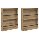 vidaXL Magazin állvány 2 db Artisan tölgy 60 x 12 x 70 cm Szerelt Fa