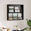 vidaXL Magazin állvány Fekete tölgy 80 x 12 x 70 cm Szerelt Fa