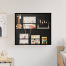 vidaXL Magazin állvány Fekete tölgy 80 x 12 x 70 cm Szerelt Fa