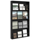 vidaXL Magazin állvány 2 pcs Fekete tölgy 80 x 12 x 70 cm Faanyag