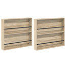 vidaXL Magazin állvány 2 pcs Sonoma tölgy 80 x 12 x 70 cm Faanyag