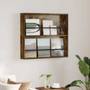 vidaXL Magazin állvány polcokkal Füstölt tölgy 80 x 12 x 70 cm Faanyag