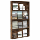 vidaXL Magazin állvány 2 pcs Füstölt tölgy 80 x 12 x 70 cm Faanyag