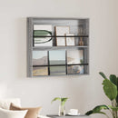 vidaXL Magazin állvány polcokkal Szürke Sonoma 80 x 12 x 70 cm Faanyag