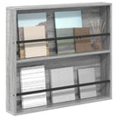 vidaXL Magazin állvány polcokkal Szürke Sonoma 80 x 12 x 70 cm Faanyag