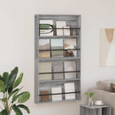 vidaXL Magazin állvány 2 pcs Szürke Sonoma 80 x 12 x 70 cm Faanyag