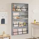 vidaXL Magazin állvány 2 pcs Szürke Sonoma 80 x 12 x 70 cm Faanyag