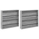vidaXL Magazin állvány 2 pcs Szürke Sonoma 80 x 12 x 70 cm Faanyag