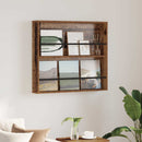 vidaXL Magazin állvány polcokkal Öreg fa 80 x 12 x 70 cm Faanyag