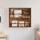 vidaXL Magazin állvány polcokkal Öreg fa 80 x 12 x 70 cm Faanyag