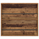 vidaXL Magazin állvány polcokkal Öreg fa 80 x 12 x 70 cm Faanyag
