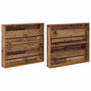 vidaXL Magazin állvány polcokkal 2 pcs Öreg fa 80 x 12 x 70 cm Faanyag
