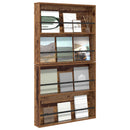 vidaXL Magazin állvány polcokkal 2 pcs Öreg fa 80 x 12 x 70 cm Faanyag