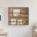 vidaXL Magazin állvány polcokkal Artisan tölgy 80 x 12 x 70 cm Faanyag