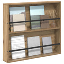 vidaXL Magazin állvány polcokkal Artisan tölgy 80 x 12 x 70 cm Faanyag