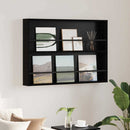 vidaXL Magazin állvány polcokkal Fekete tölgy 100 x 12 x 70 cm Faanyag