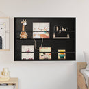 vidaXL Magazin állvány polcokkal Fekete tölgy 100 x 12 x 70 cm Faanyag