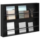 vidaXL Magazin állvány polcokkal Fekete tölgy 100 x 12 x 70 cm Faanyag
