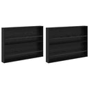 vidaXL Magazin állvány 2 pcs Fekete tölgy 100 x 12 x 70 cm Faanyag