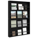 vidaXL Magazin állvány 2 pcs Fekete tölgy 100 x 12 x 70 cm Faanyag