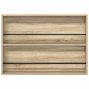 vidaXL Magazin állvány polcokkal Sonoma tölgy 100 x 12 x 70 cm Faanyag