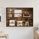 vidaXL Magazin állvány Füstös Tölgy 100 x 12 x 70 cm Szerelt Fa