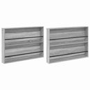 vidaXL Magazin állvány 2 pcs Szürke Sonoma 100 x 12 x 70 cm Faanyag