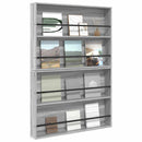 vidaXL Magazin állvány 2 db Szürke Sonoma 100 x 12 x 70 cm Szerelt Fa